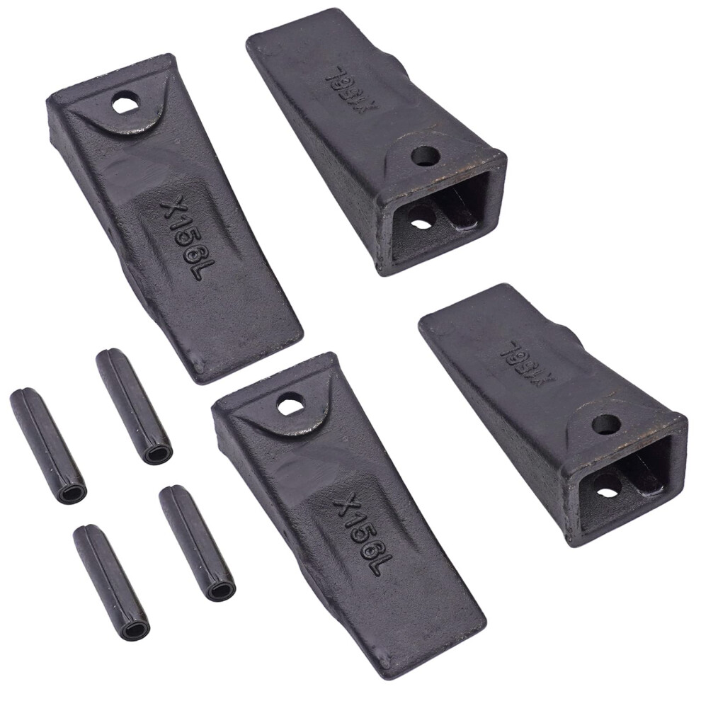 X156l Excavator Bucket Teeth With 156Lpn Roll Pins, HeavyâDuty 4 Pack For Skid Steer Backhoe Mini Excavator 9310869782780