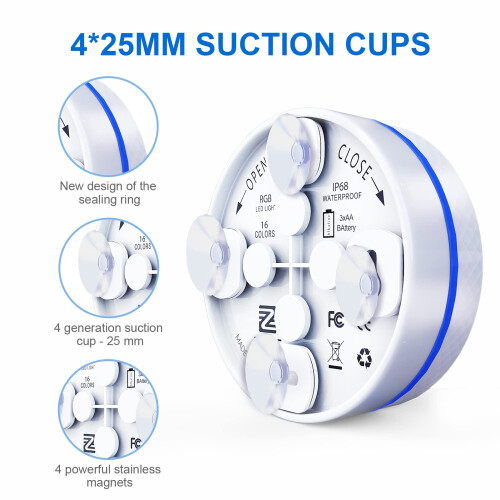 LED Pool Light IP68 Waterproof RGB Color Changing Underwater Lights with 200ft Remote, 2 Pack 1