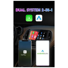 Adaptateur CarPlay 2 en 1 Wi-Fi 6, Nouvelle Version, Filaire Vers Sans Fil, CarPlay + Android Auto, avec USB-A et USB-C, Plug And .