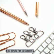 30 Pieces Twist Locks Lanyard Snap Hooks, Premium Keychain Clip Hook Snap Hook Clasp for Keychain Sewing Projects