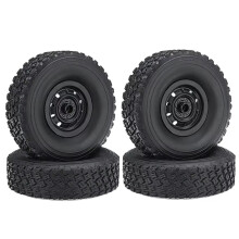 RC Car Wheels and Tires 67mm for WPL C14 C24 C34 C44 FJ40 1/16 Scale, Durable OffRoad Upgrade