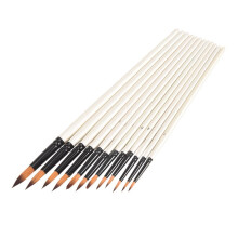12Pcs Acrylic Paint Brushes Set, Professional Round-Pointed Tip Artist Paint Brushes for Acrylic Watercolor Oil Painting