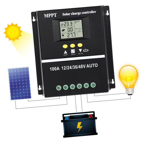 MPPT Solar Charge Controller 12V with Smart Tracking  Efficiency and Battery Protection for Off Grid System