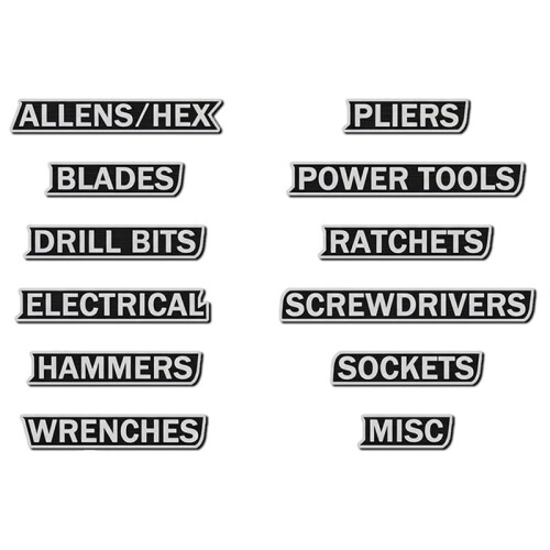12pcs Magnetic Toolbox Labels for Organized Tool Storage Portable Magnetic Labels