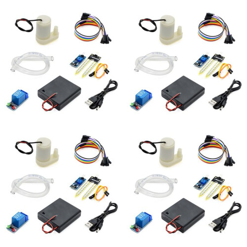 4Set Automatic Irrigation DIY Kit Water Pump Soil Moisture Detection Garden Drip Watering Watering Irrigation System