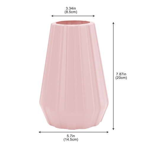 Pink Plastic Nordic Vase – Set of 2 2