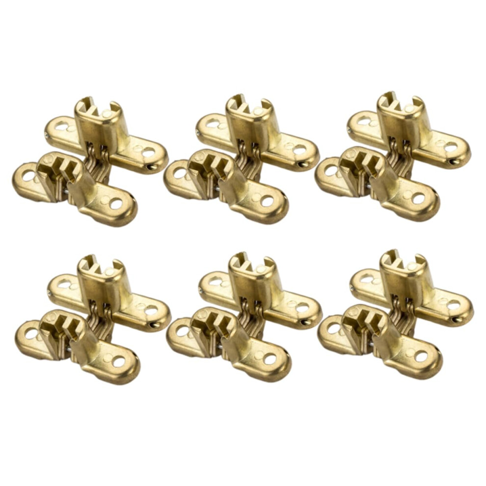 6Pcs Concealed Cabinet Hinge Durable Iron Alloy Silent Drawer Hinge With Quiet Closure Design For Tables And Cabinets 9330225778172