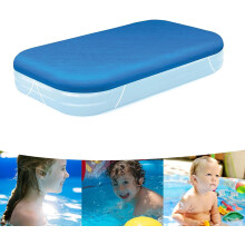 Rectangular Pool Cover 10ft x 6ft UV Resistant Waterproof Dust and Rain Shield with Secure Ropes for Above Ground Inflatable Pools