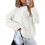 Women'S Oversized Cable Knit Crewneck Sweaters White XL 1