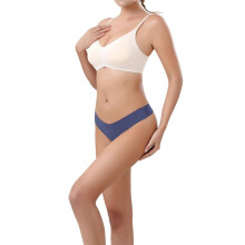 Women'S Ice Silk Underwear, Cotton Crotch, Low Rise, Skin-Friendly, Solid Color, Large Size Briefs Dark S