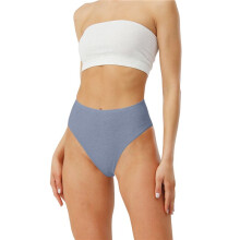 Women'S Large Size Cotton Half-Cover Hip High Waist Solid Color High Slit Briefs Mist XXL