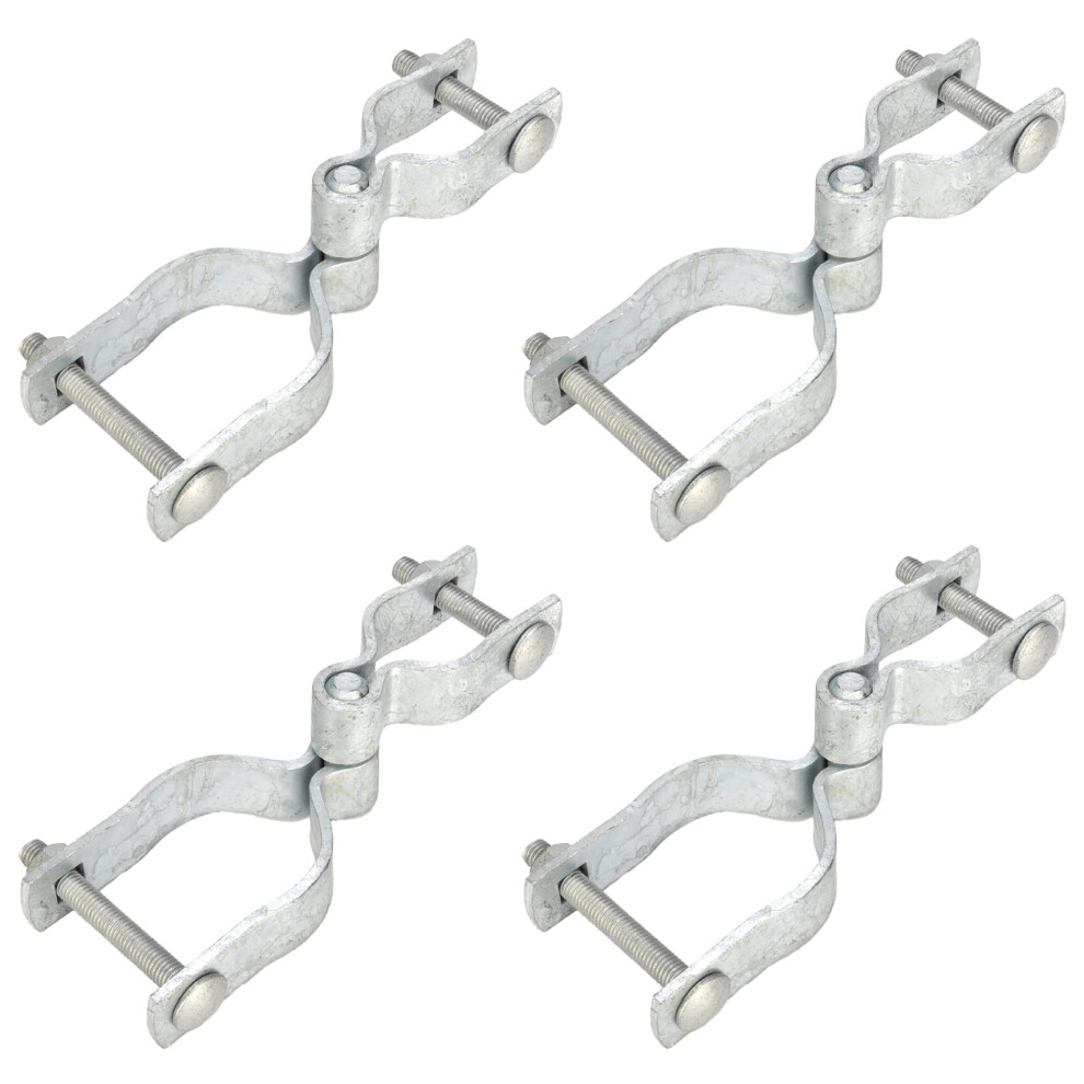 Heavy Duty Chain Link Fence Gate Hinge Kit 4 Pack, Galvanized Steel Hinges With Bolts And Nuts 9330225778226
