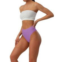 Women'S Large Size Cotton Half-Cover Hip High Waist Solid Color High Slit Briefs XXL