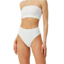 Women'S Large Size Cotton Half-Cover Hip High Waist Solid Color High Slit Briefs White S