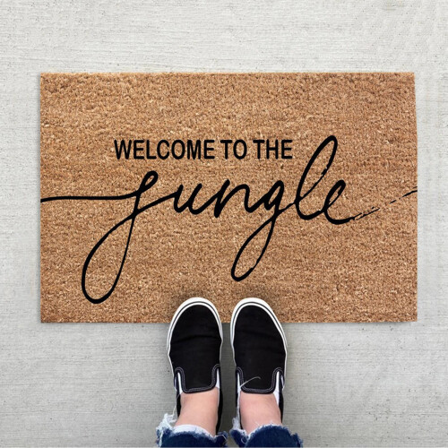 Leott Jungle Welcome Doormat Leaf Green 40x60cm 1