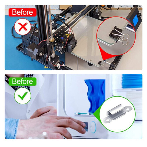 24Pcs Glass Bed Spring Turn Clips for   3 Pro,  3S, 5 Pro,CR-20 PRO,CR-10S Pro 3D Printer 2