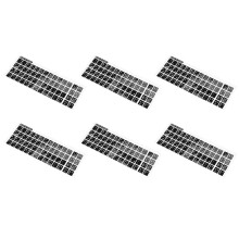 6X White Letters Arabic English Keyboard Sticker Decal Black for Laptop PC