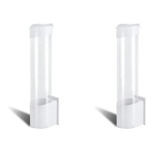 2X Dispenser per Tazze, Portabicchieri Adatto Un 3Oz - 7Oz Fondo Piatto O Tazze Un Cono Dispenser per Tazze D'Acqua da Parete Bagno