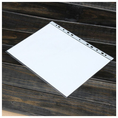 500Pcs A4 PP Punched Punch Pockets Folders Filing Wallets Sleeves Bag Transparent 0.03mm 2