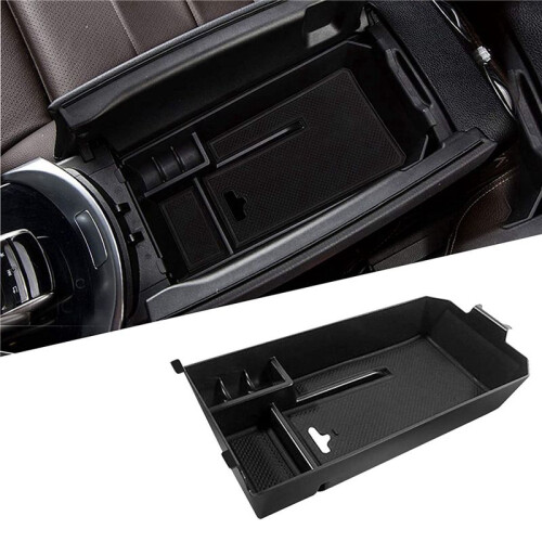 2X Centre Console Organizer Tray for   W205 C Class W253 GLC Class 2015-2020, Console Armrest Storage Box 1