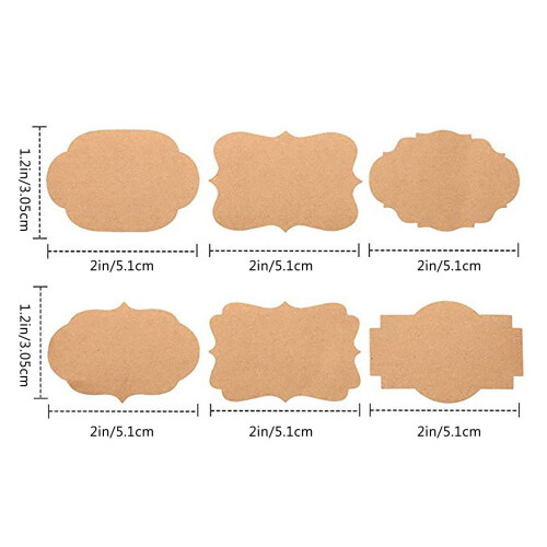 Presentetiketter i kraftpapper 2x1,2 cm 300 st 2