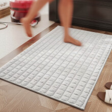 Tapis de porte de salle de bain Cailmei absorbant à séchage rapide gris 60x90