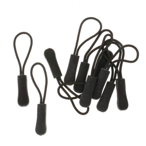 20x Anti-Slip Zipper Puller, Zipper, Zipper Extension Trailer, Practical and Robust for Back Pack, Jacket, Etc.- Black 1