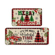 Christmas Kitchen Mat Set 2 Pieces