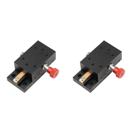 2X X Axis Dovetail  Fine Tuning Platform Guided Manual Shift Platform Gear Drive Knob Adjustment Slide