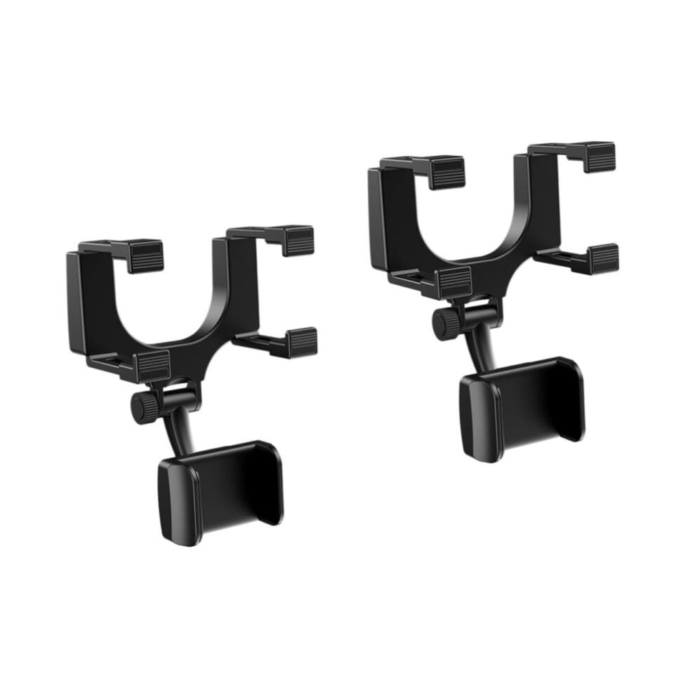 2Pcs Rearview Mirror Phone Holder For Car, Adjustable Clip Mount With Stable Secure Hold And Universal Compatibility 9310869818243