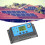 PWM Solar Charge Controller 12V 24V 10A, USB Charging Port, Large LCD Solar Panel Regulator 3