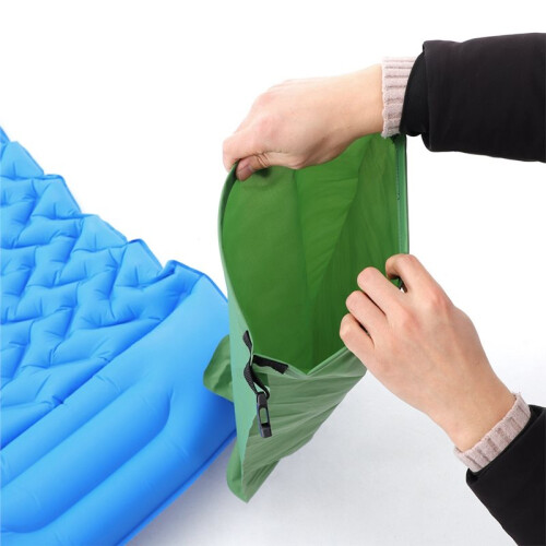 Camping Air Bag,Moisture-Proof Mat Pump with Nozzles Orange 1