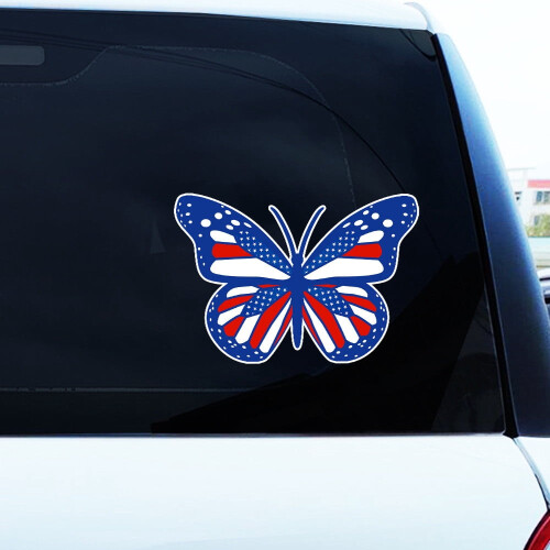 Sada 2 vinylových samolepek na auto s americkou mapou 2