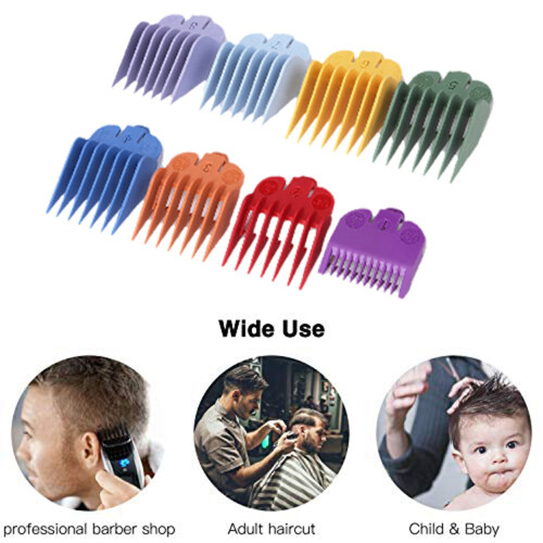 Hair Clipper Replacement Sheath 8 Colors&Size Limit Comb Accessory Guide Comb Suitable for  Trimmer with Storage Box 2