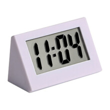Relógio digital LED mini Linyer 24H em plástico branco