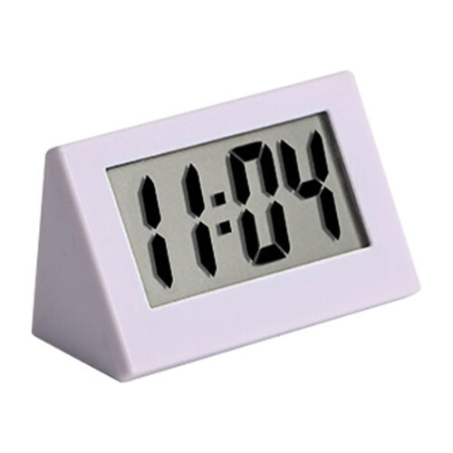 Linyer mini LED digitale klok 24 uur wit plastic
