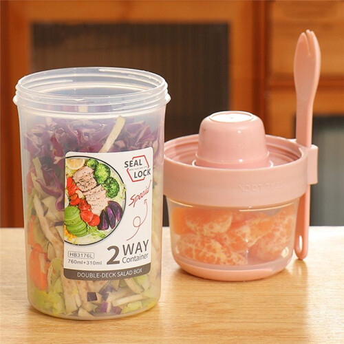 Leak-Proof Overnight Oats Containers with Lids - Yogurt Containers with Lids - Mason Jars Stackable Design, 4-Pack 1