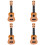 4X Gul Barn Klassisk Ukulele Gitarr Leksak Tidig Utbildning Liten Gitarr Festtillbehör Justerbar 1