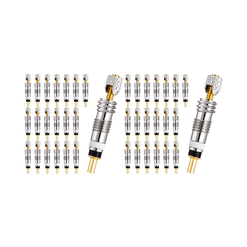 40Pcs Professional Brass Presta Valve Core & Stem - Leak-Proof Valve Cores Universal For Tubeless Road/Mtb Bike Tires 6032982436236