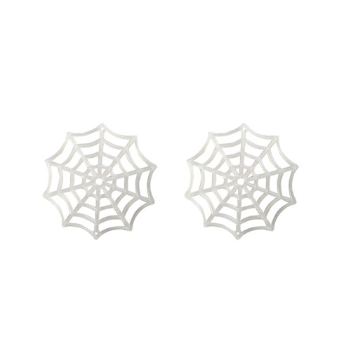 Spinnenweb hanger decoratie 5,5 cm 2 stuks