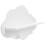 Wooden Cloud-Shaped Floating Shelf, White, 35x23x10cm 1