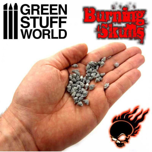 Games Workshop Green Stuff World 30x Resin Burning Skulls 1