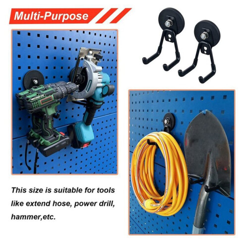 Heavy Duty Magnetic Utility Hook Set for Tool Rack Office Accessories 2