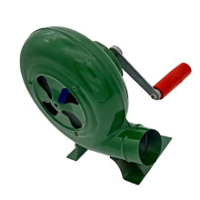 BBQ Hand Crank Blower with Manual Airflow Control, Cast Iron Manual Forge Air Blower for Camping and Outdoor Cooking