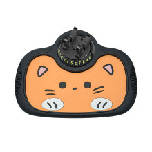 Cute Cat Dashboard Phone Holder, 360 Rotating AntiSlip Car Mount with Parking Number Display for Women and Girls