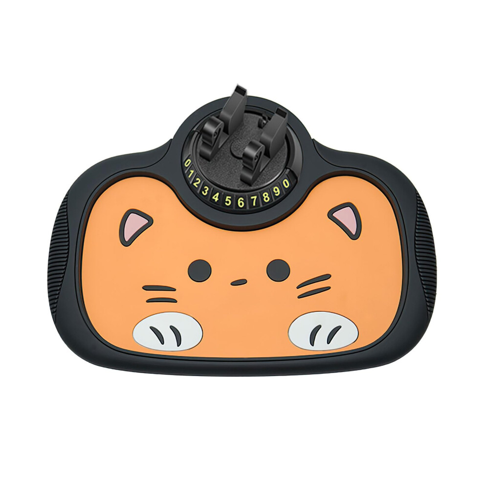 Cute Cat Dashboard Phone Holder, 360 Rotating Antislip Car Mount With Parking Number Display For Women And Girls 9310869818373