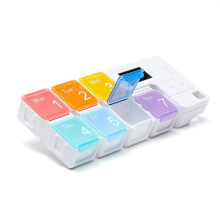 Weekly Pill Organizer Alarms Reminder Daily Travel Medication Box for Pill Vitamins Supplements Home Use