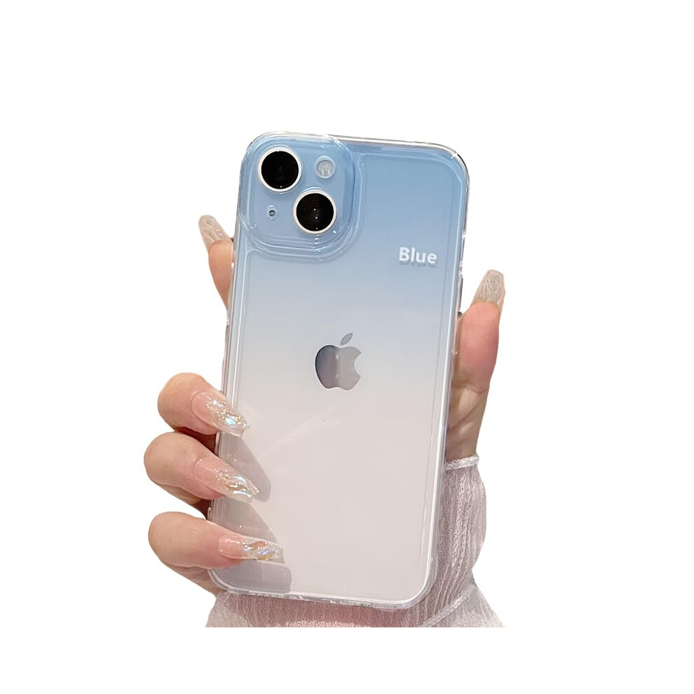 Shockproof Case For Iphone 16 Pro Gradient Clear Tpu Cover With Raised Edge Camera Guard Blue 9330225813613