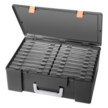 Foto-Organizer-Box für 4 X 6 Zoll Große Fotos, Säurefreie Aufbewahrungsbox mit 18 Fächern