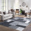 Geometric Modern Rug Gray 4 ft x 6 ft 2